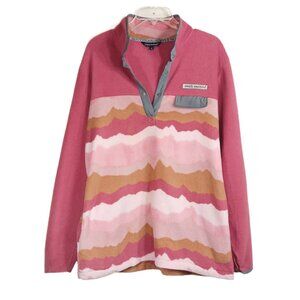 Simply Southern Fleece Pullover Womens Large Pink Mountain Cabin Outdoor Hiking
